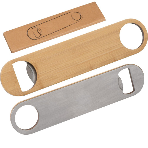 Flessenopener van bamboe